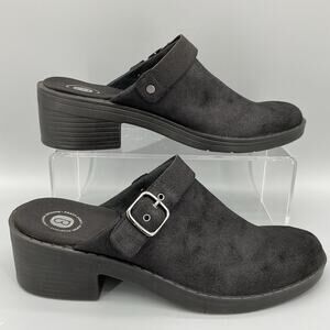 NEW Bzees Women’s Open book Machine Washable Clogs Black Size 9.5M